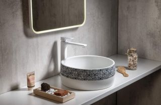 Раковина-чаша Sapho Priori PI027 41см белый/синий